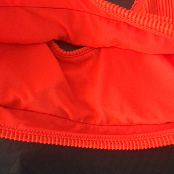 EUC Size Large Neon Orange Ribbed Bikini Top ONLY. - Picture 3 of 4